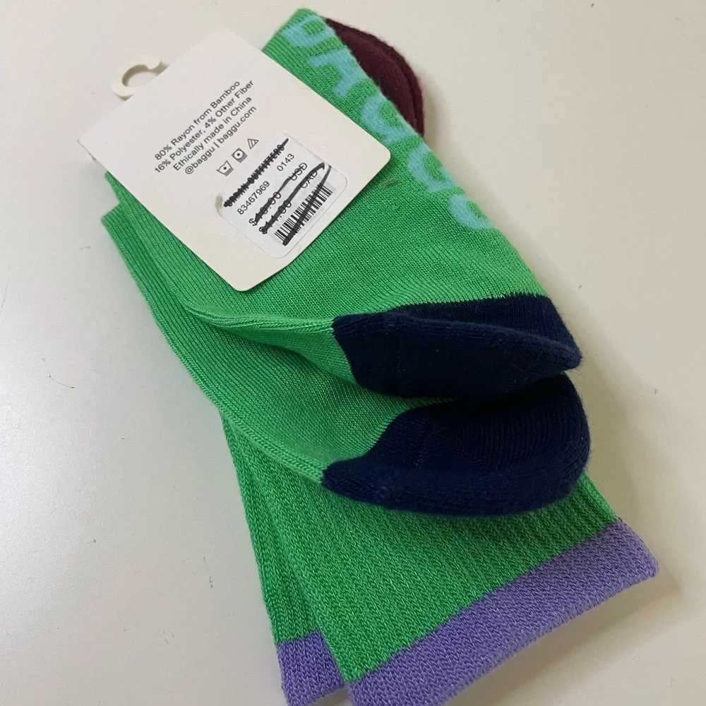 NWT BAGGU Ribbed Mix Socks